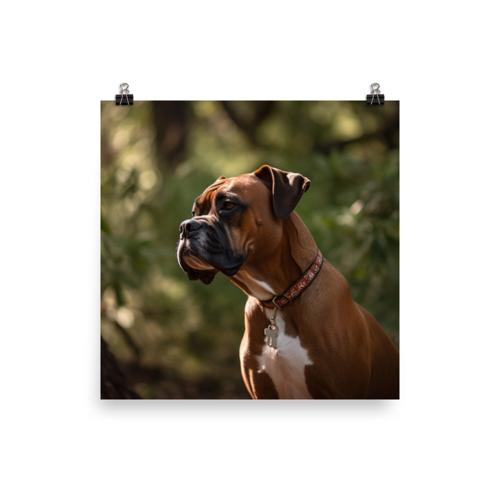 Boxer in the Park Photo paper poster - PosterfyAI.com
