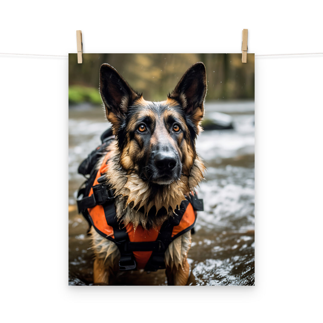German Shepherd Photo paper poster - PosterfyAI.com