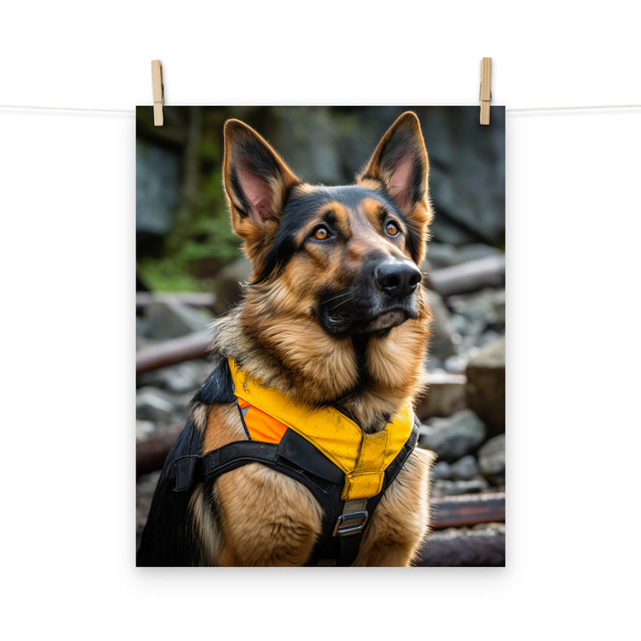 German Shepherd Photo paper poster - PosterfyAI.com