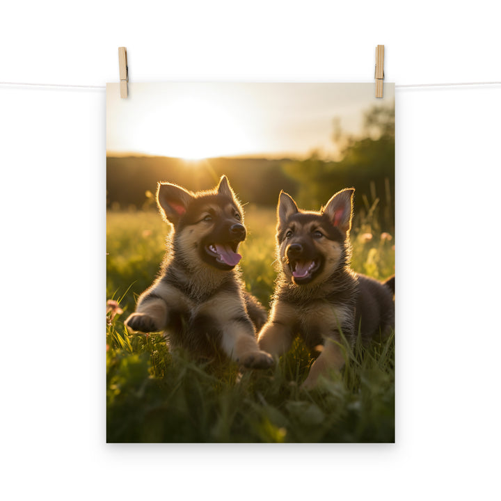 German Shepherd Photo paper poster - PosterfyAI.com