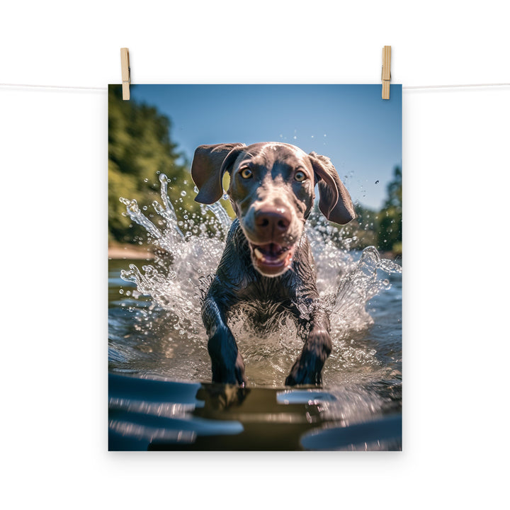 Weimaraner Photo paper poster - PosterfyAI.com