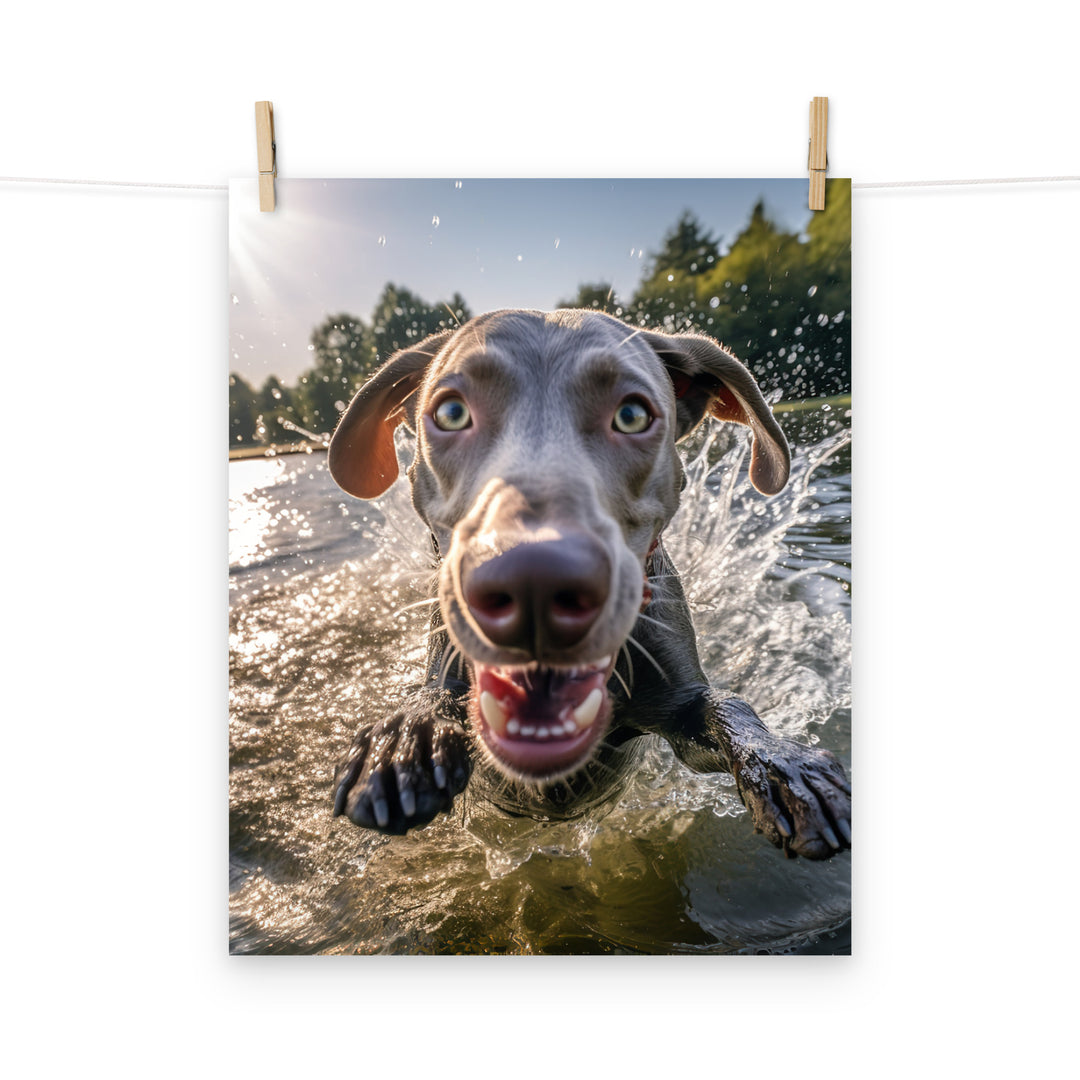 Weimaraner Photo paper poster - PosterfyAI.com