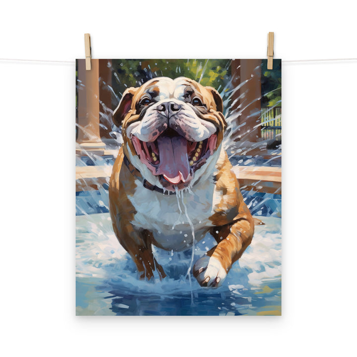 Bulldog Photo paper poster - PosterfyAI.com