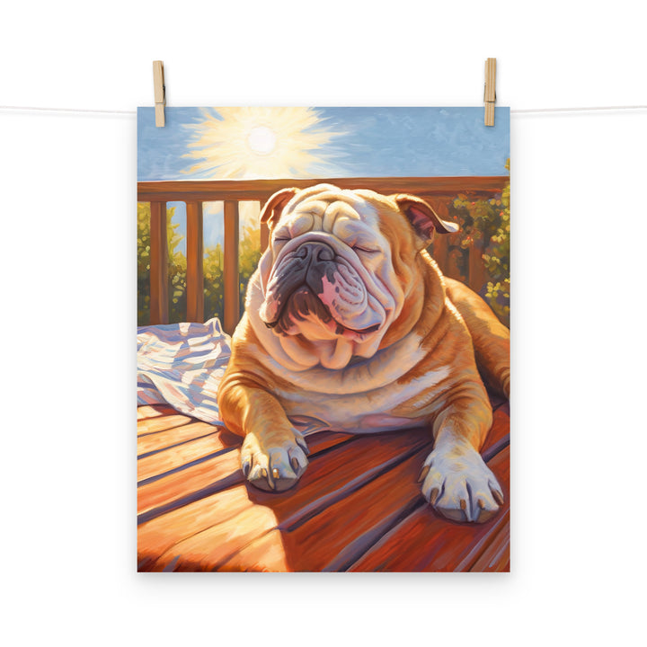 Bulldog Photo paper poster - PosterfyAI.com
