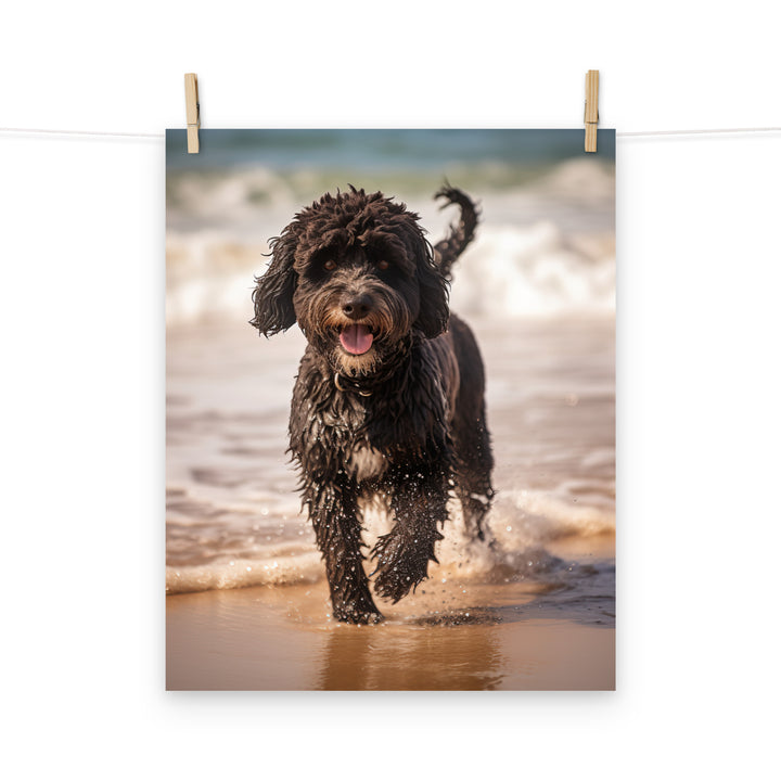 Portuguese Water Dog Photo paper poster - PosterfyAI.com