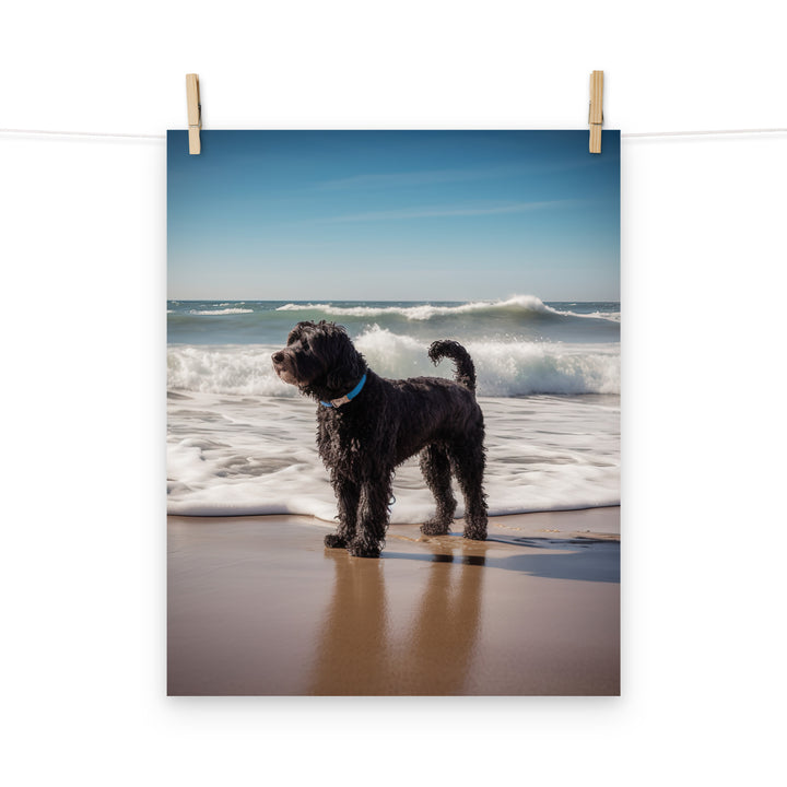 Portuguese Water Dog Photo paper poster - PosterfyAI.com