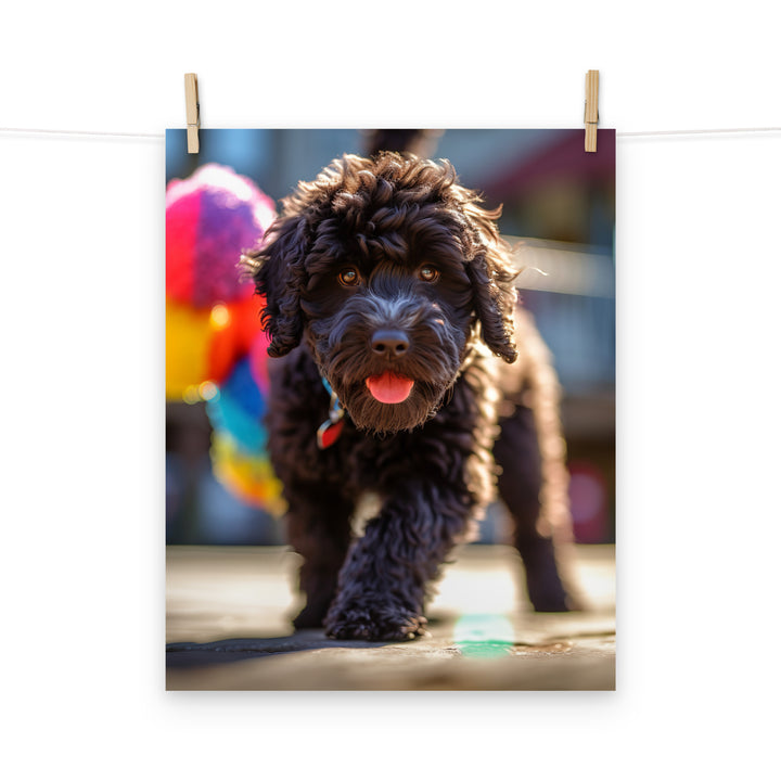 Portuguese Water Dog Photo paper poster - PosterfyAI.com