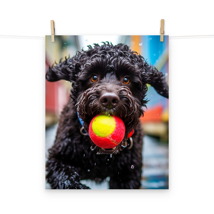 Portuguese Water Dog Photo paper poster - PosterfyAI.com
