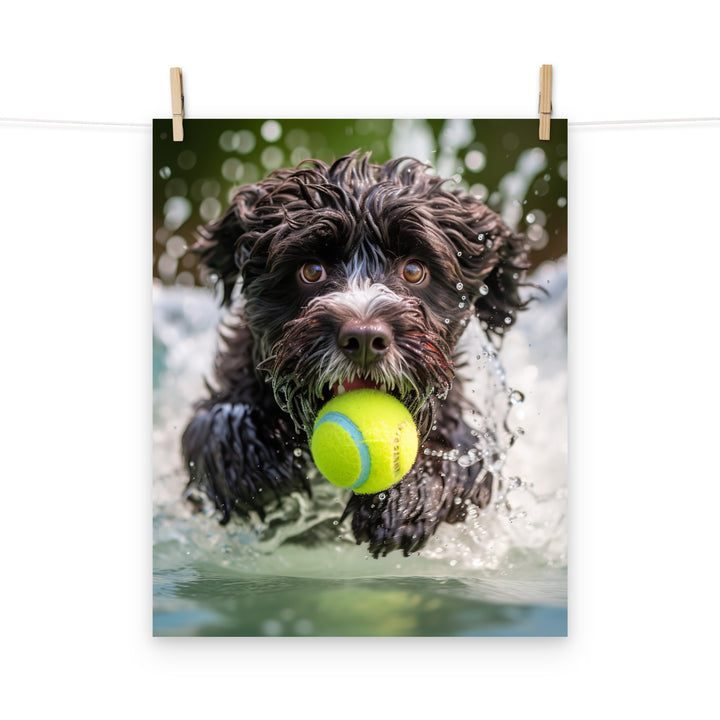 Portuguese Water Dog Photo paper poster - PosterfyAI.com
