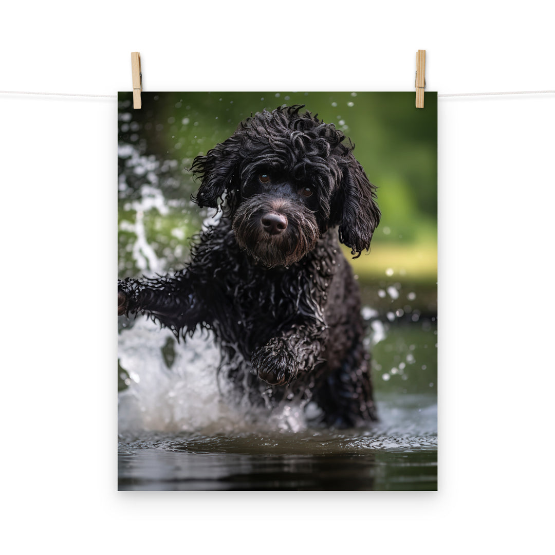 Portuguese Water Dog Photo paper poster - PosterfyAI.com