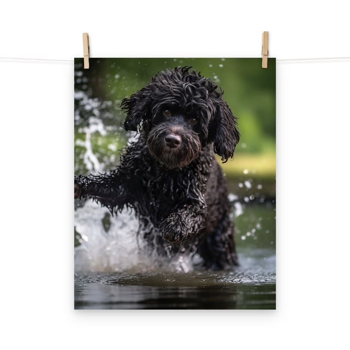 Portuguese Water Dog Photo paper poster - PosterfyAI.com