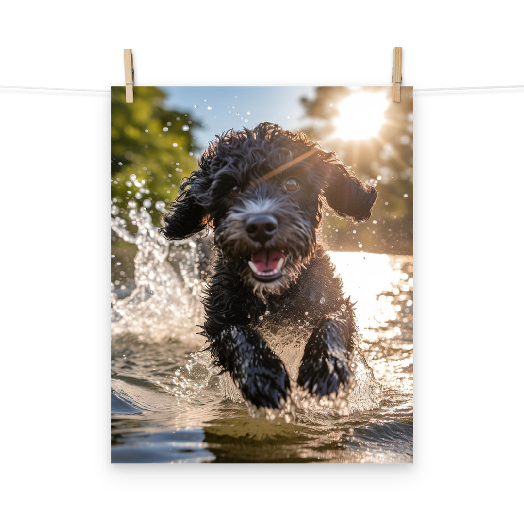 Portuguese Water Dog Photo paper poster - PosterfyAI.com