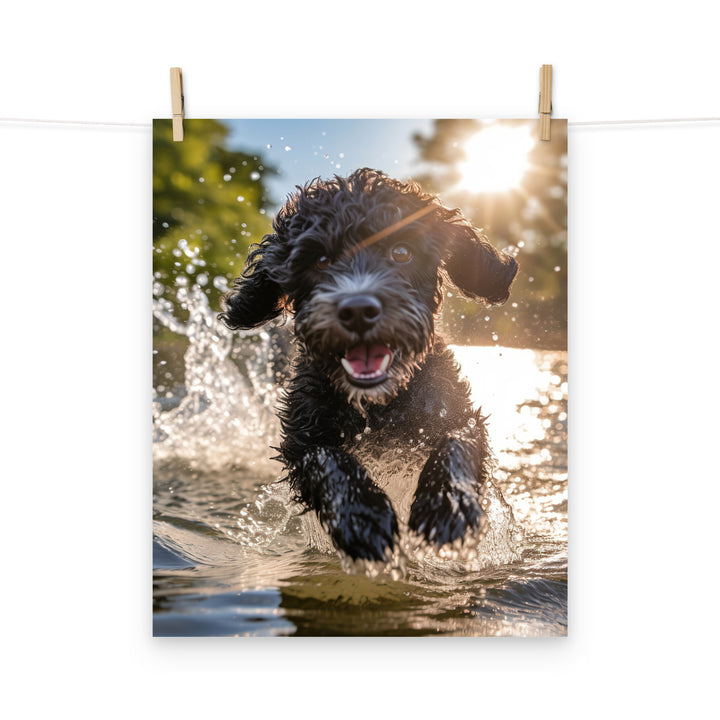 Portuguese Water Dog Photo paper poster - PosterfyAI.com