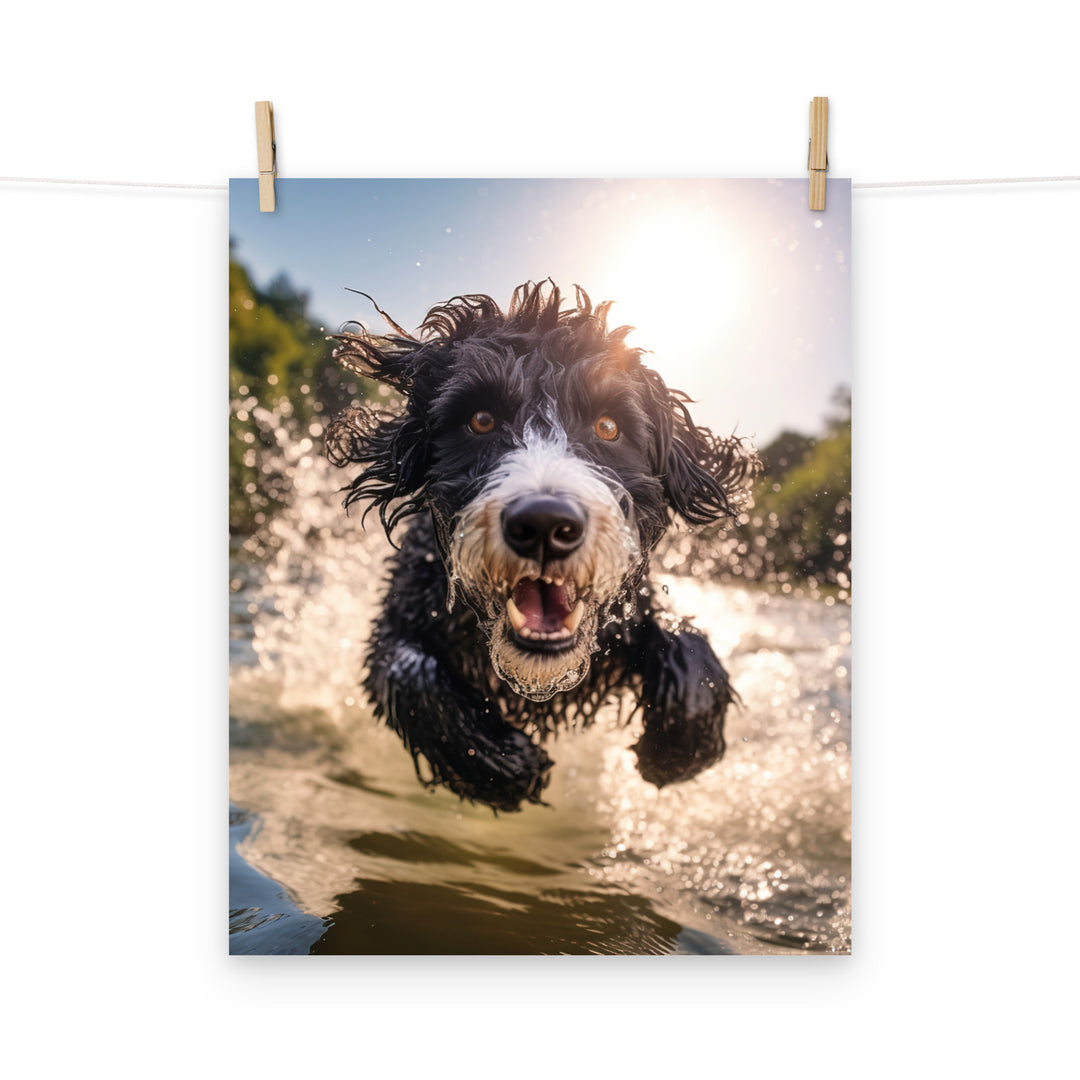 Portuguese Water Dog Photo paper poster - PosterfyAI.com