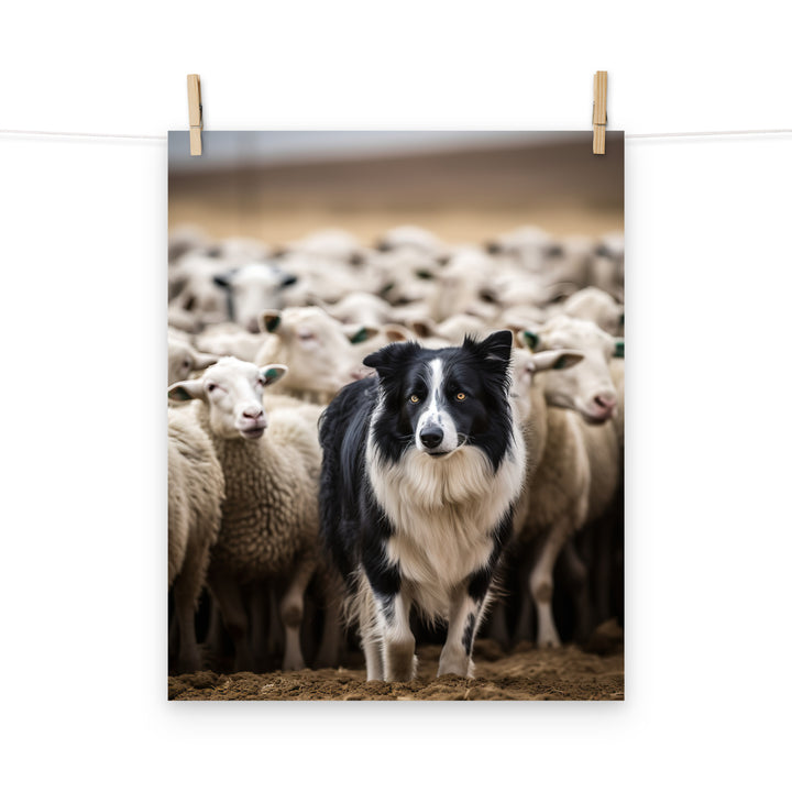 Border Collie Photo paper poster - PosterfyAI.com