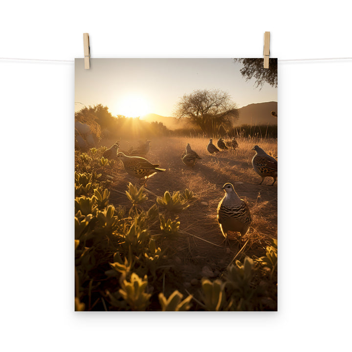 Quail Photo paper poster - PosterfyAI.com