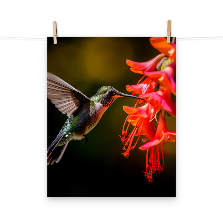 Hummingbird Photo paper poster - PosterfyAI.com