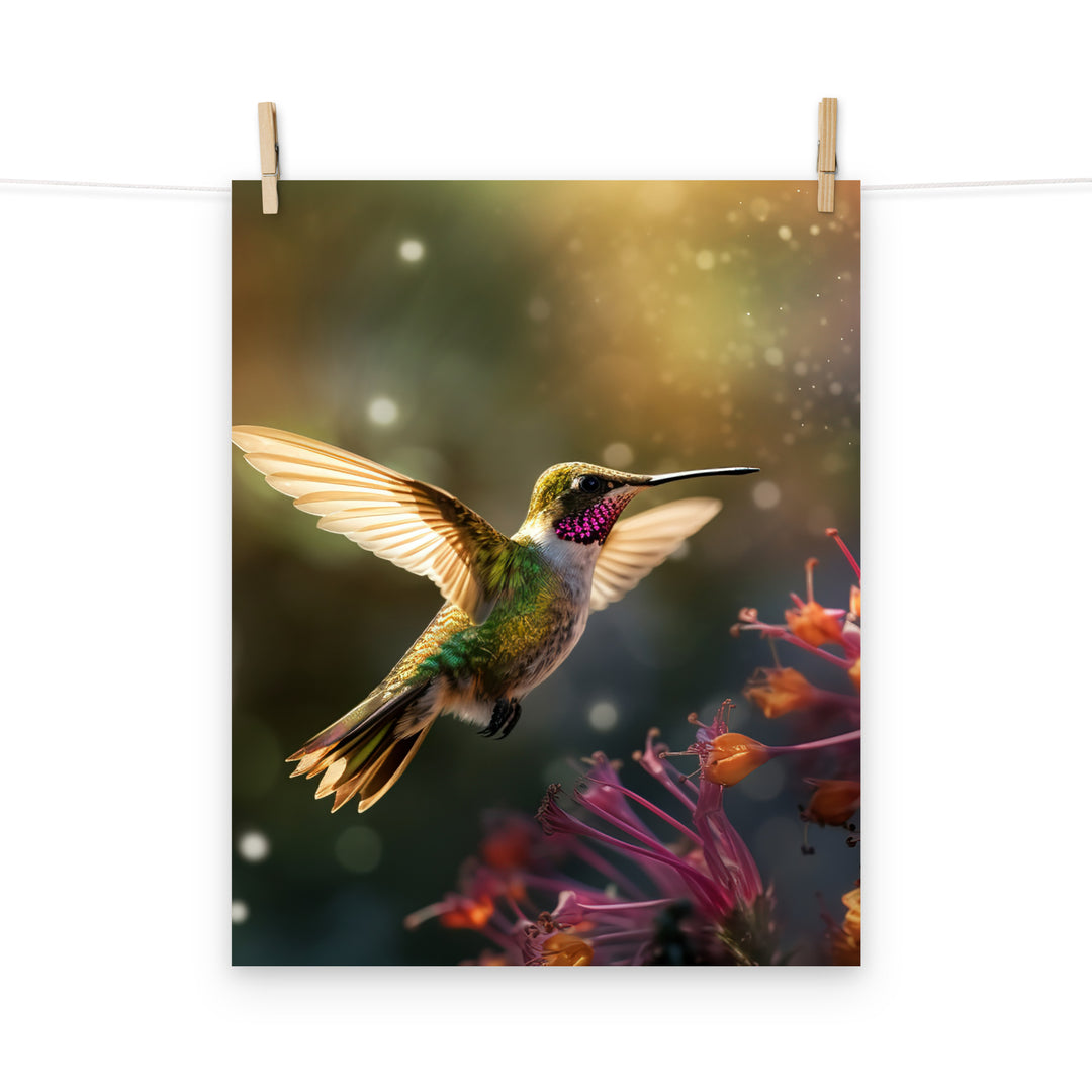 Hummingbird Photo paper poster - PosterfyAI.com