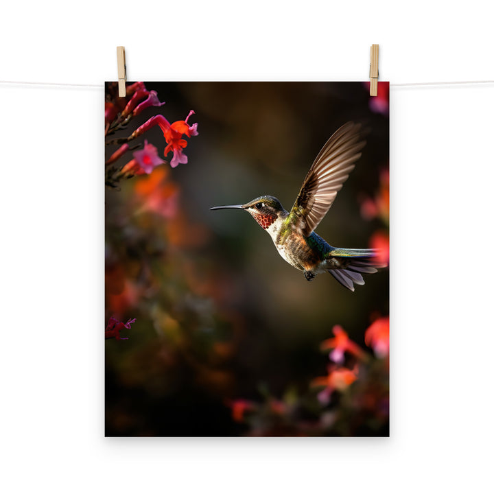 Hummingbird Photo paper poster - PosterfyAI.com