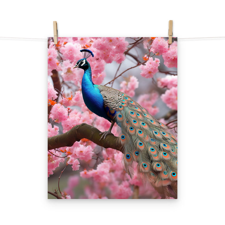 Peacock Photo paper poster - PosterfyAI.com