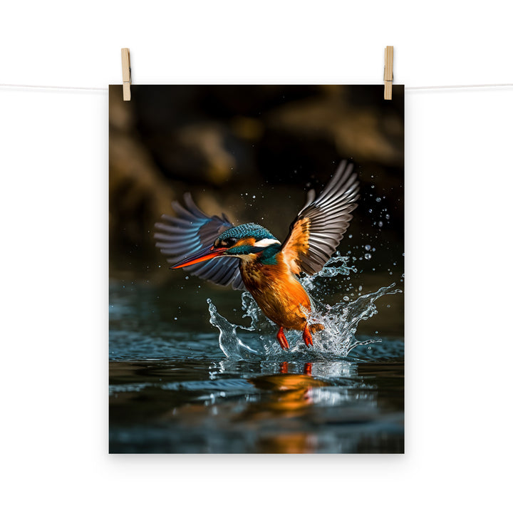 Kingfisher Photo paper poster - PosterfyAI.com