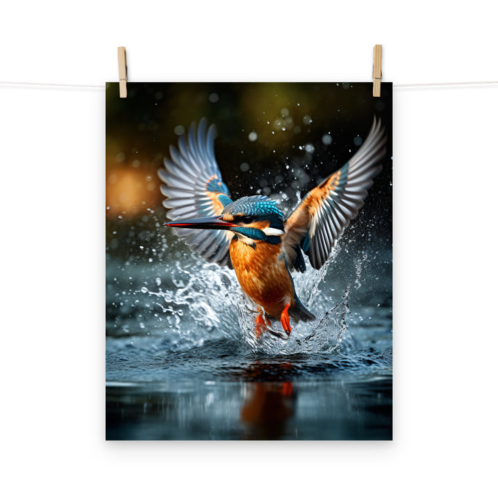 Kingfisher Photo paper poster - PosterfyAI.com