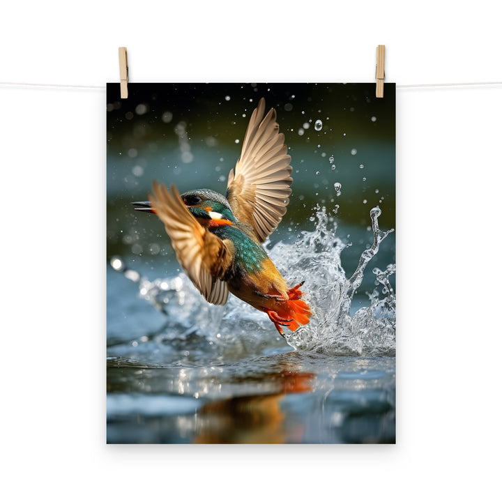 Kingfisher Photo paper poster - PosterfyAI.com