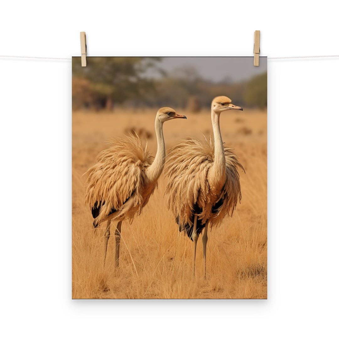 Ostrich Photo paper poster - PosterfyAI.com