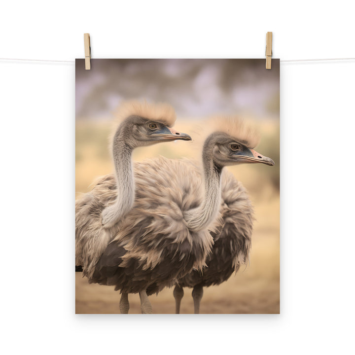 Ostrich Photo paper poster - PosterfyAI.com
