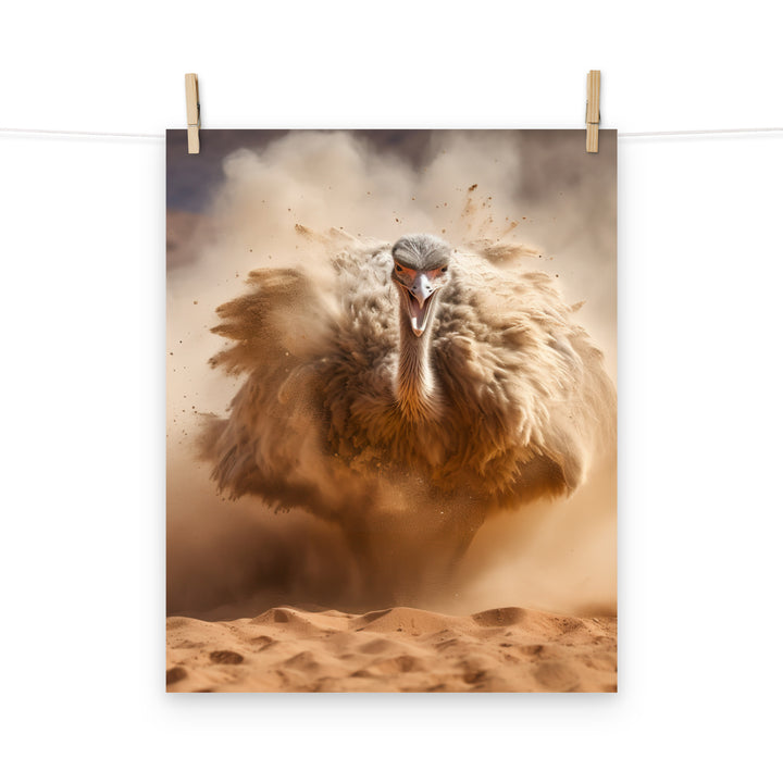 Ostrich Photo paper poster - PosterfyAI.com