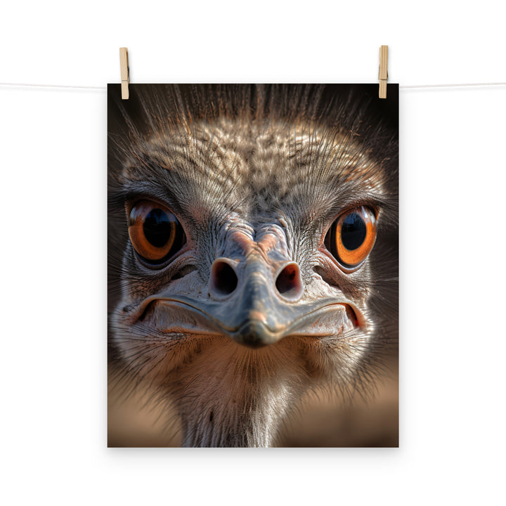 Ostrich Photo paper poster - PosterfyAI.com