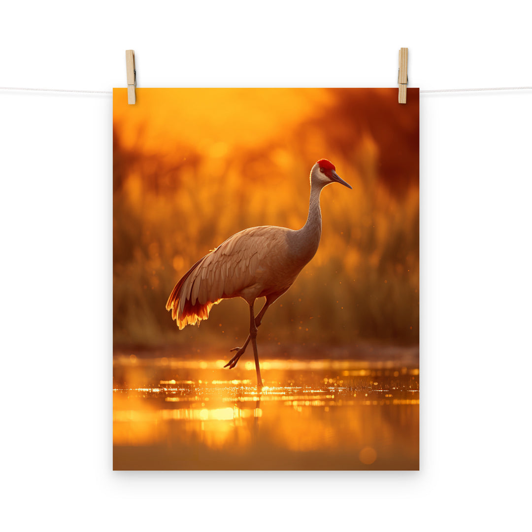 Crane Photo paper poster - PosterfyAI.com