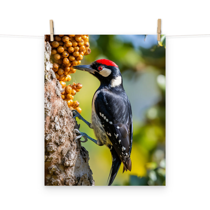 Woodpecker Photo paper poster - PosterfyAI.com