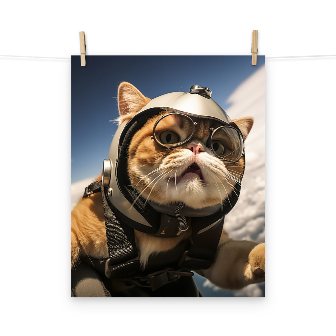 Exotic Shorthair Pilot paper poster - PosterfyAI.com