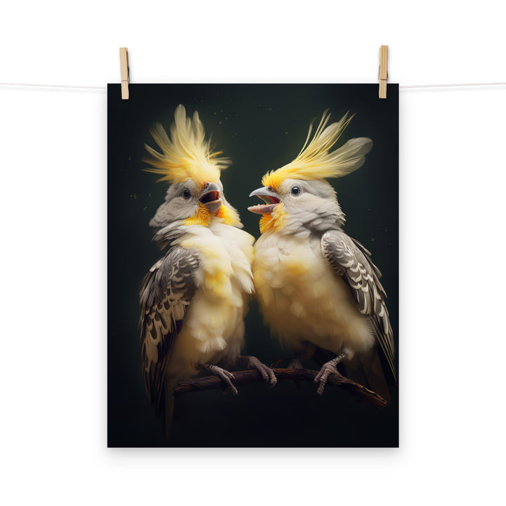 Cockatiels Photo paper poster - PosterfyAI.com