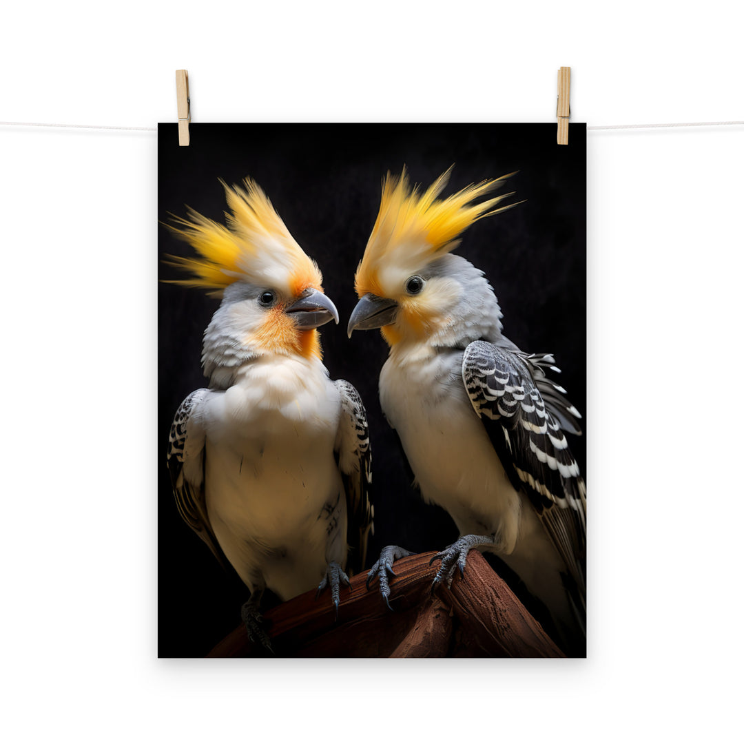 Cockatiels Photo paper poster - PosterfyAI.com