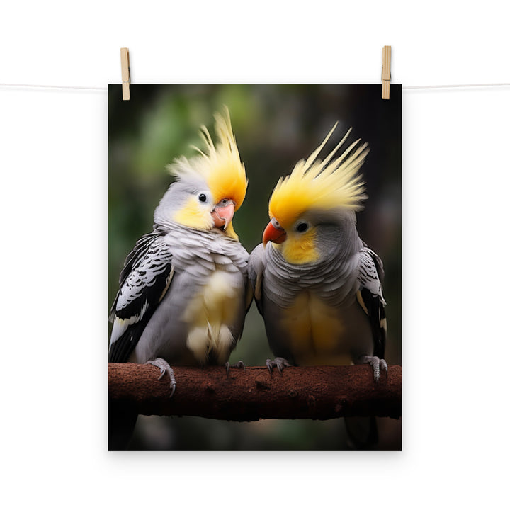 Cockatiels Photo paper poster - PosterfyAI.com