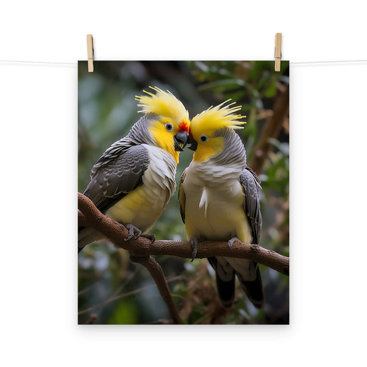 Cockatiels Photo paper poster - PosterfyAI.com