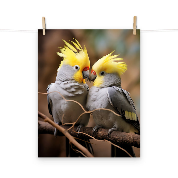 Cockatiels Photo paper poster - PosterfyAI.com