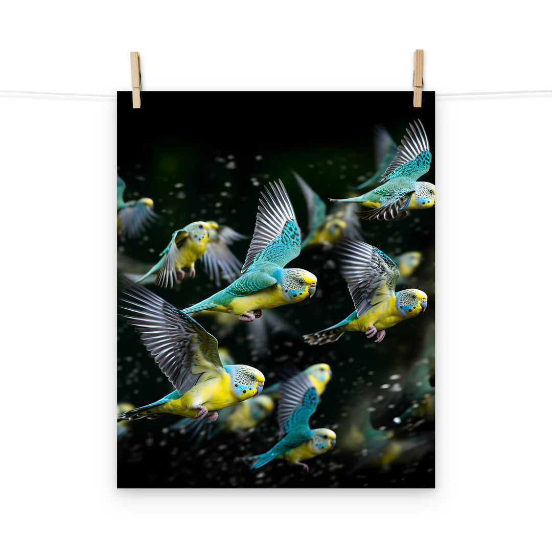 Budgerigar Photo paper poster - PosterfyAI.com