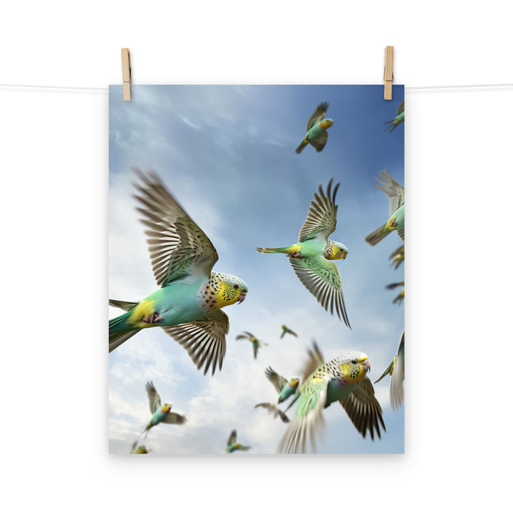 Budgerigar Photo paper poster - PosterfyAI.com