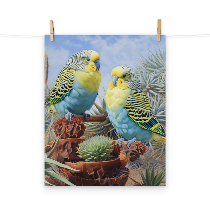 Budgerigar Photo paper poster - PosterfyAI.com