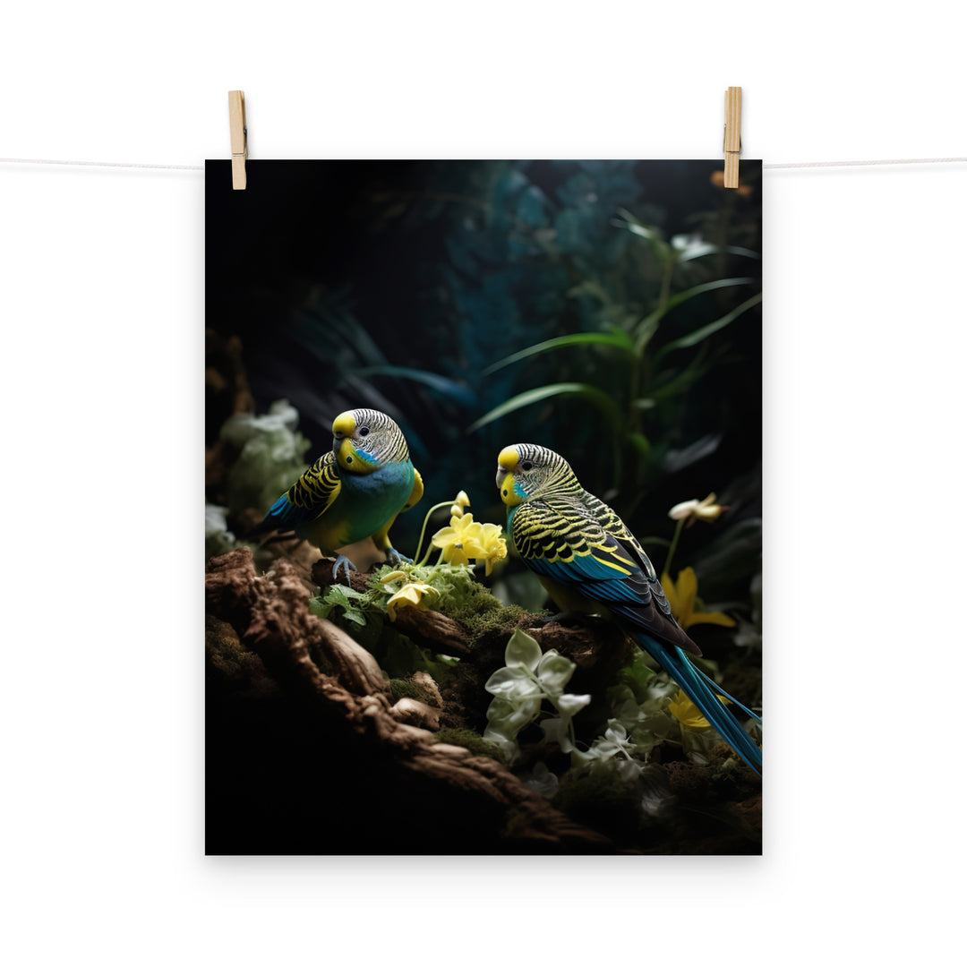 Budgerigar Photo paper poster - PosterfyAI.com