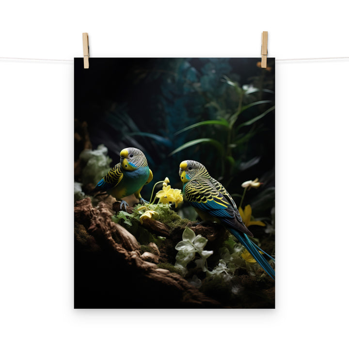 Budgerigar Photo paper poster - PosterfyAI.com