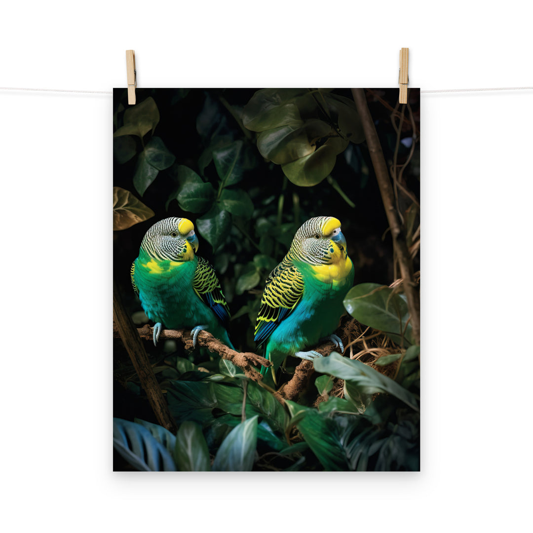 Budgerigar Photo paper poster - PosterfyAI.com