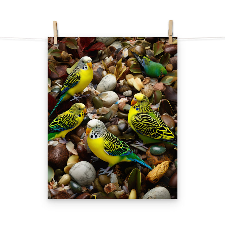 Budgerigar Photo paper poster - PosterfyAI.com