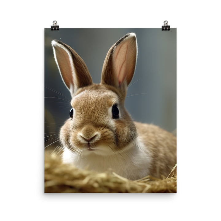 Mini Rex Bunny Photo paper poster - PosterfyAI.com