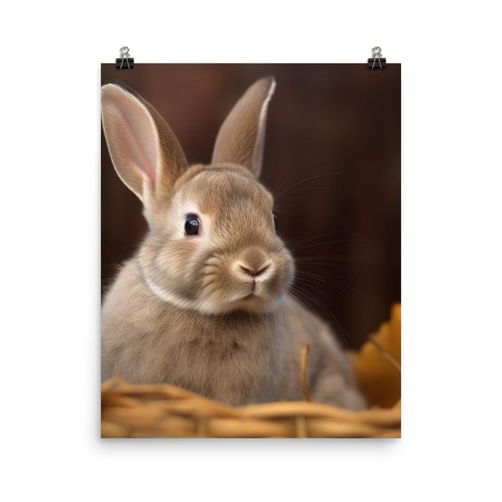 Mini Rex Bunny Photo paper poster - PosterfyAI.com