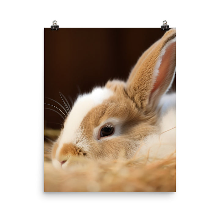 Mini Rex Bunny Photo paper poster - PosterfyAI.com