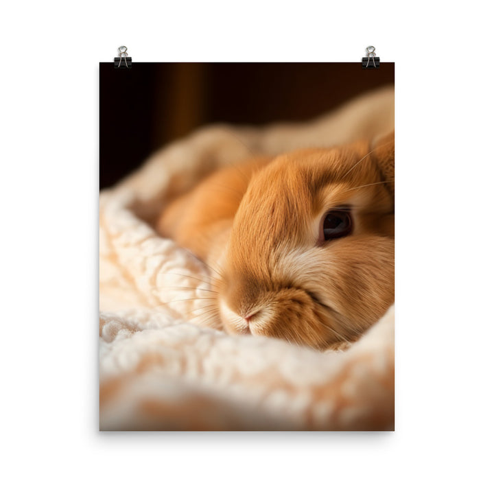 Mini Rex Bunny Photo paper poster - PosterfyAI.com